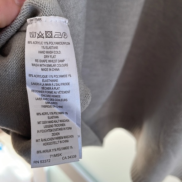 French connection gray sweater dress turtleneck - Picture 5 of 7